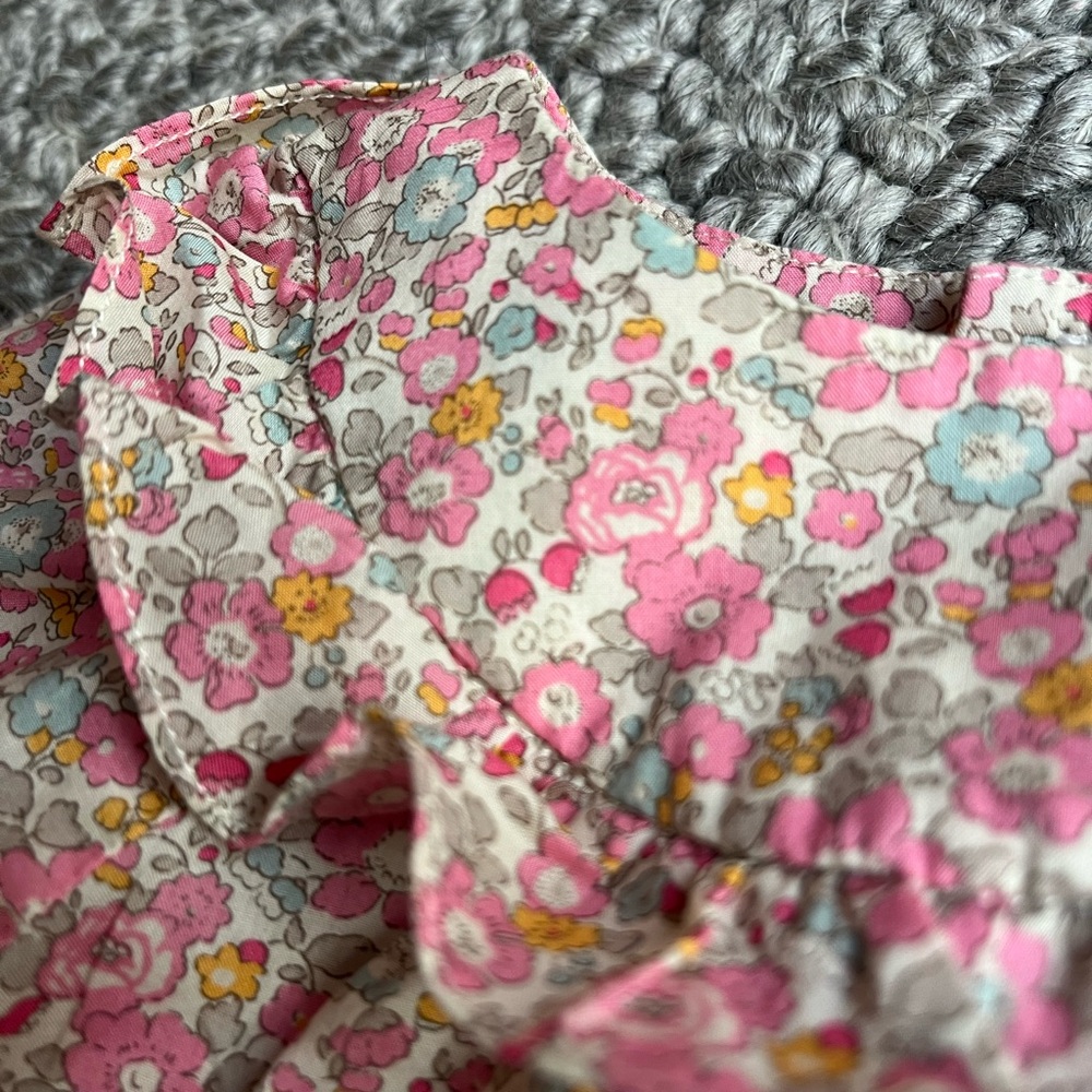 Bonpoint Pink Floral Kids Blouse - Picture 2 of 5